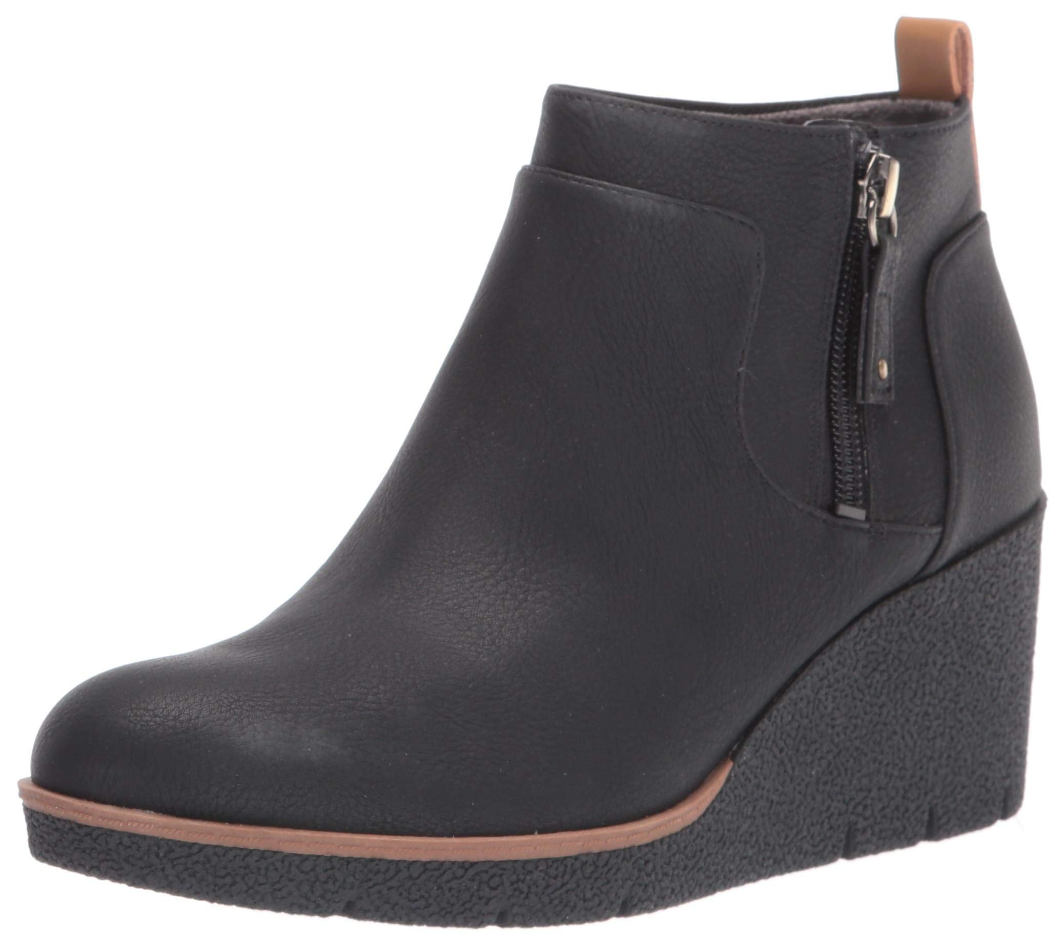 Dr. Scholl’s Shoes Women’s Bianca Ankle Boot, Black Smooth, 7