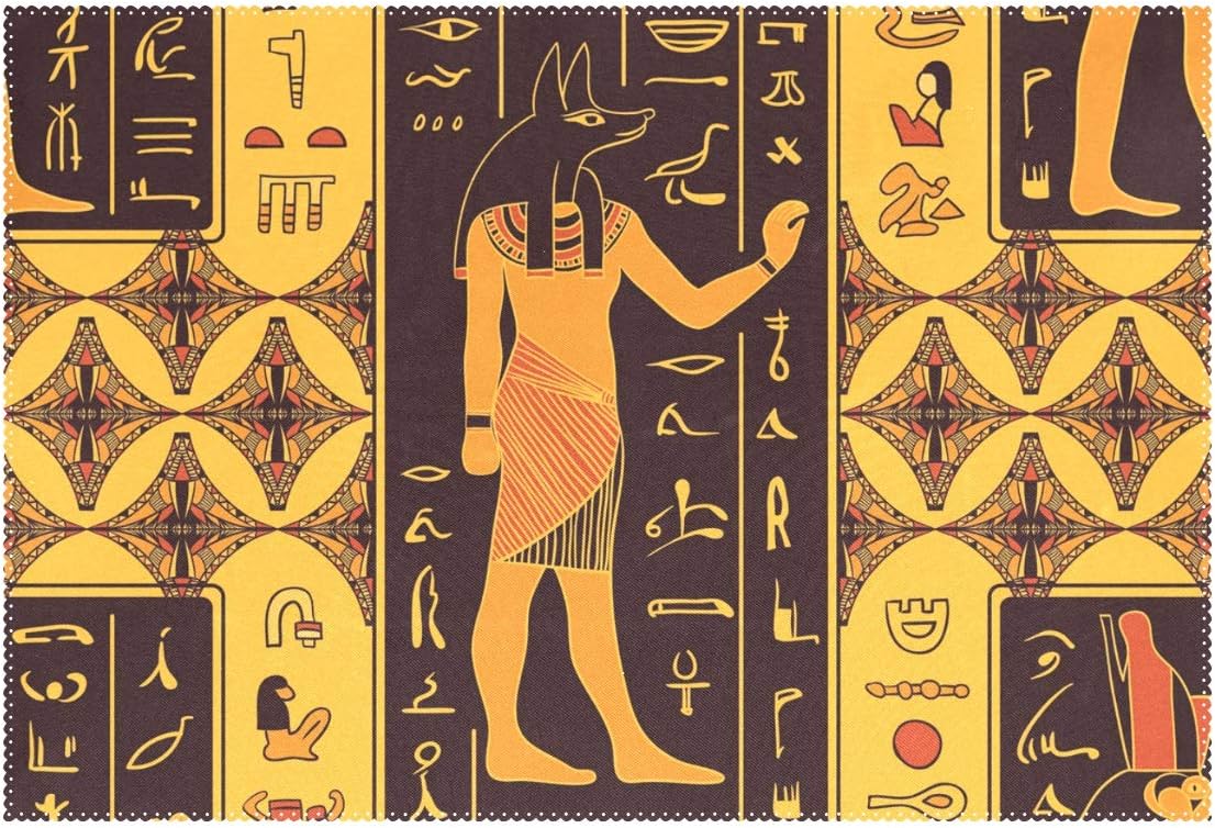 AUUXVA MOFEIYUE Placemats Set of 1, Ancient Egyptian