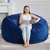 Hobestluk 4FT Bean Bag Chair Giant Bean Bag Chairs for Adults Large Bean Chairs with Removable Cover, Beanbag Chair with Filler, Adult Bean Bag Chairs for Living Room, Bedroom