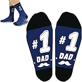 SAKCUNYAPY Christmas Gifts for Dad -Crew Sock for Papa from Daughter Son Dad Gift New Dad Present to Be Best Dad Ever, Men’s Size 10-13