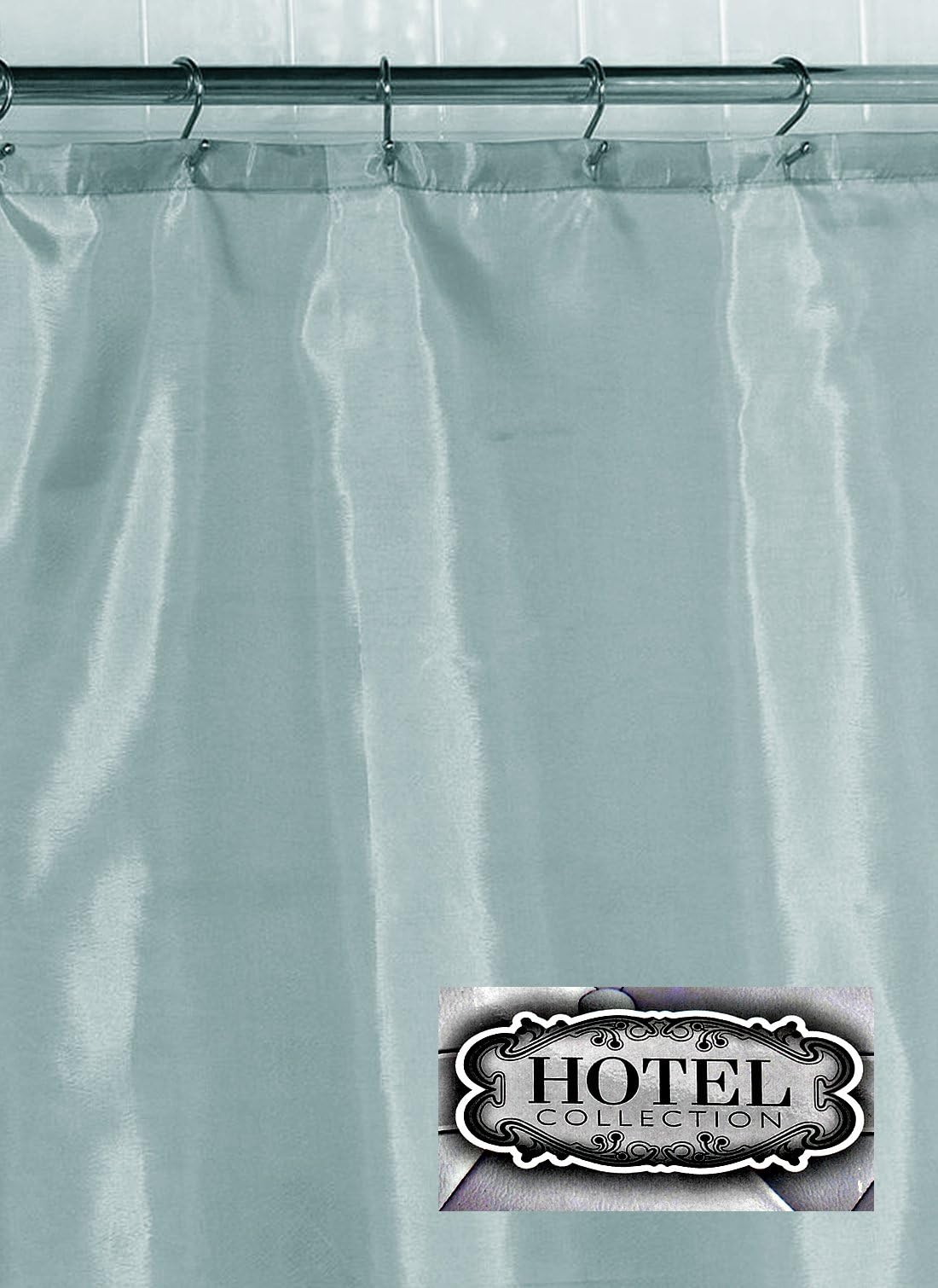Hotel Fabric Shower Curtain Liner 70" wide x 72" long, Spa Blue