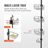 VEVOR Shower Corner Caddy Tension Pole, 39"-125" Adjustable Height view 5
