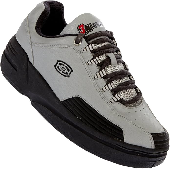 Skechers 3 Wheelers Mens Roller Skate Trainers / Shoes Grey SIZE UK