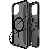 BodyGuardz Ace Pro Compatible with iPhone 16 Pro Max Case - Shockproof Cover with 18FT Drop Tested - Compatible with MagSafe - Wireless Charging - Responsive Buttons (Smoke/Black)