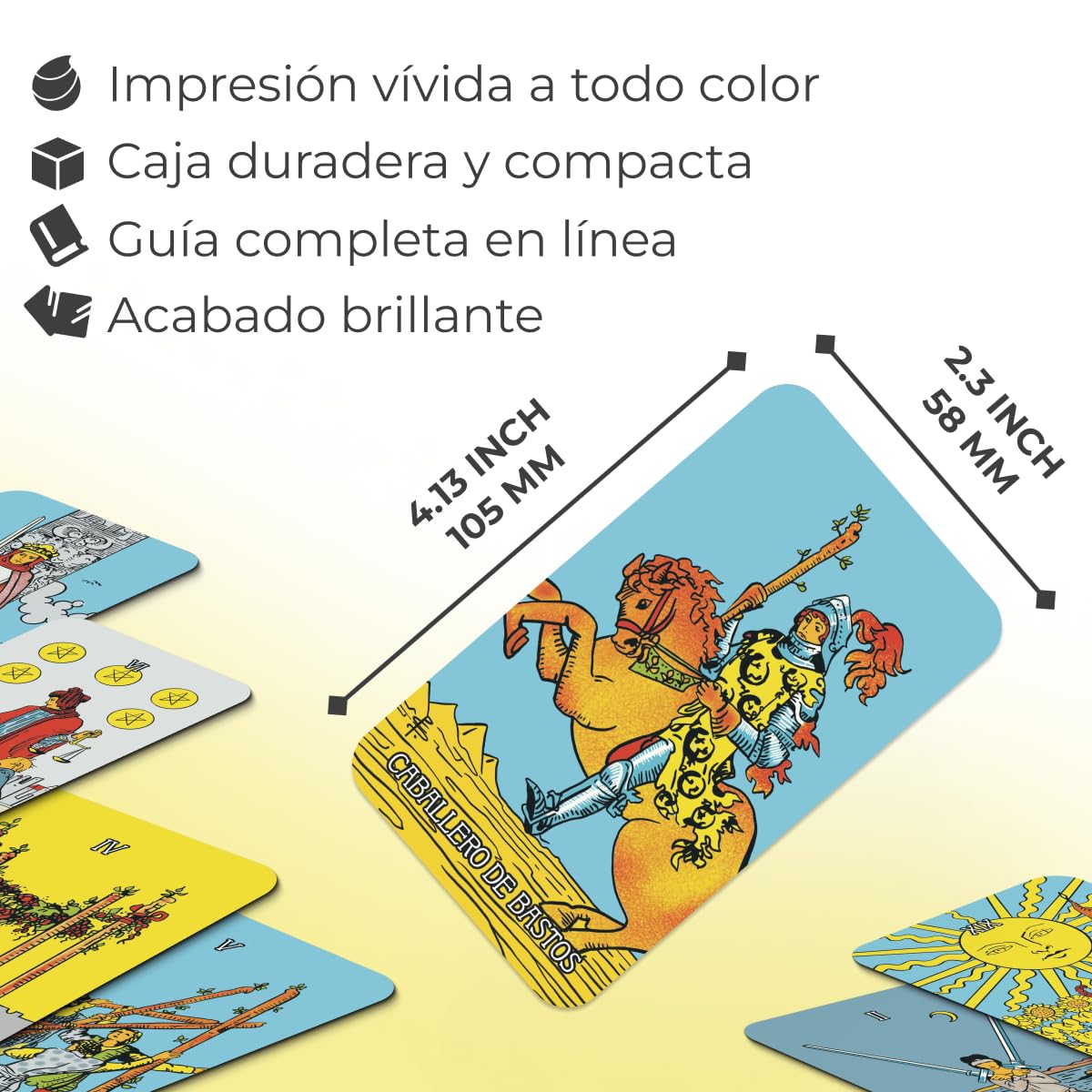 Original Tarot Cards in Spanish | 78 Card Deck | Pocket-Sized (4.13