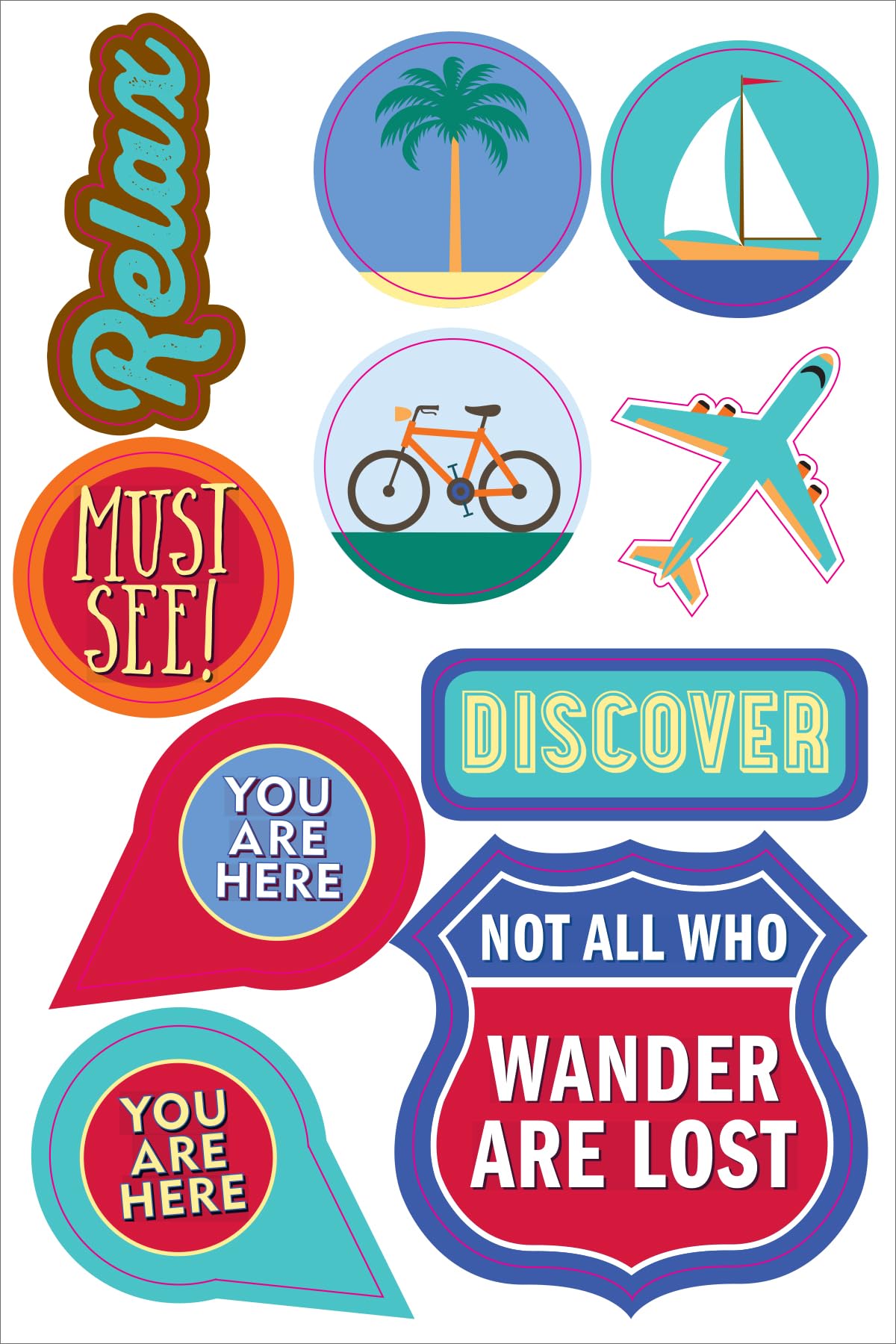 Essentials Travel Planner Stickers (set of 200+ stickers)