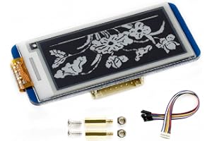 waveshare 2.13inch E-Paper Display HAT for Raspberry Pi 4B/3B+/3B/2B/Zero/Zero W/Zero WH and Jetson Nano,250x122 Pixel Black,