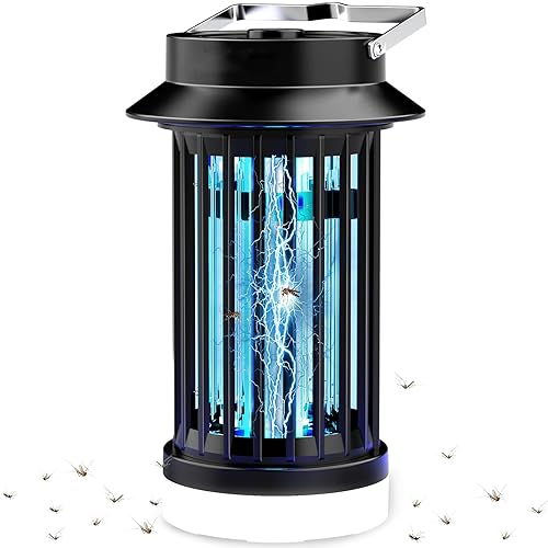 Bug Zapper Rechargeable Fly Killer, Electric USB Insect Traps Mosquito Catcher, Fly Zapper Hangable Pest Control with UV LED Lights for Indoor Outdoor Home,Camping, Fishing