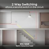 BG Electrical Matt Black Screwless 2 Way Light Switch Slim Profile FFB12 view 4