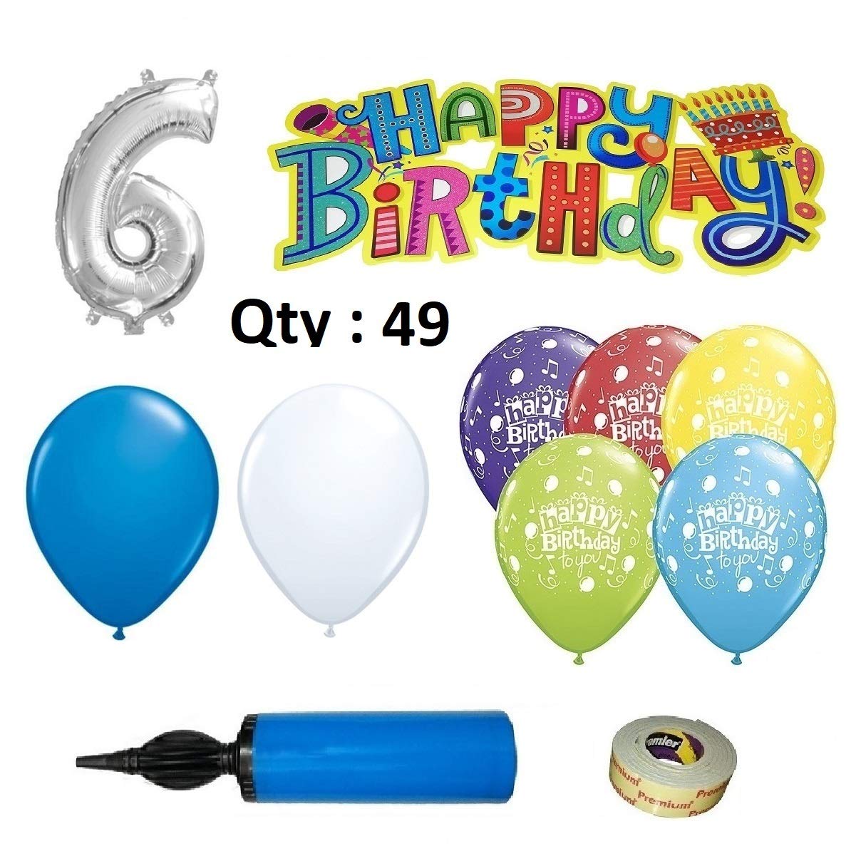 Easy Party Store 6th Birthday Decoration For Boys Boys 6th