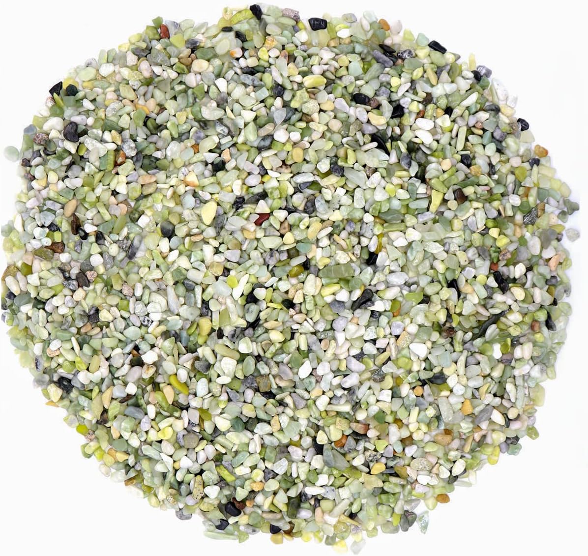 Hardscaping Materials - Polished Jade Green Pebbles 10 Lb. ½” inch Rocks for Plants, Garden, Landscaping, Succulent, Fish Tank, Terrarium, Vase Filler, 100% Natural Jade Green Bean Pebbles Indoor & Outdoor Decorative Stones