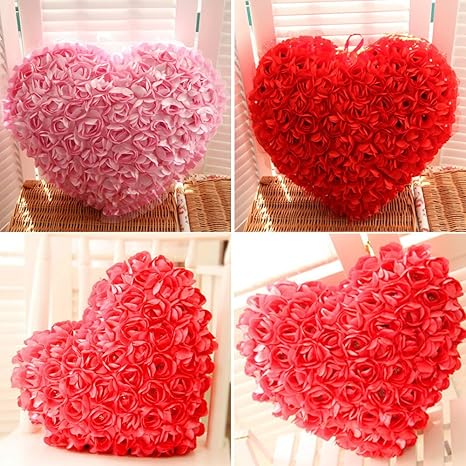 Buy Supewold Rose Heart Shaped Pillow Home Sofa Cushion Couple