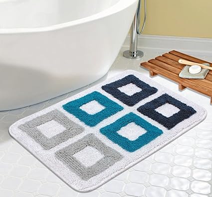 Saral Home Soft Cotton Bathmat -40x60 cm, Blue