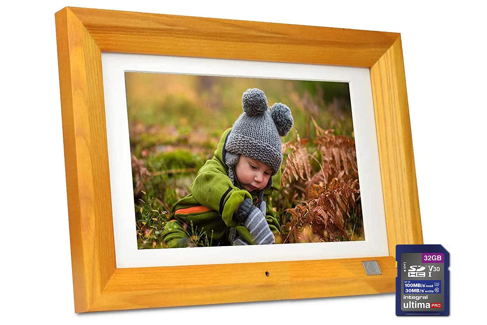 KODAK High Resolution 1280 x 800 10" Digital Photo Frame inc Remote Control & 32GB SD Card - Burlywood