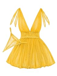 Lilosy Sexy Polka Dots Mesh Sheer Babydoll Chemise