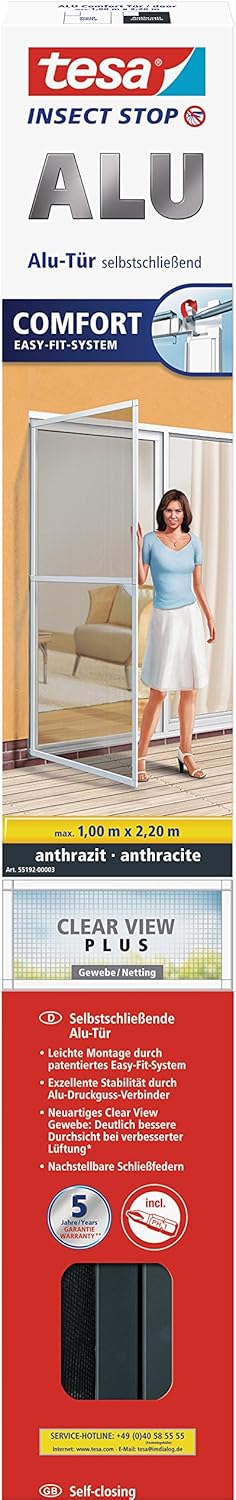 Tesa 55192 – 00003 – 00 Mosquito Net for Rack, 100 x 220 cm