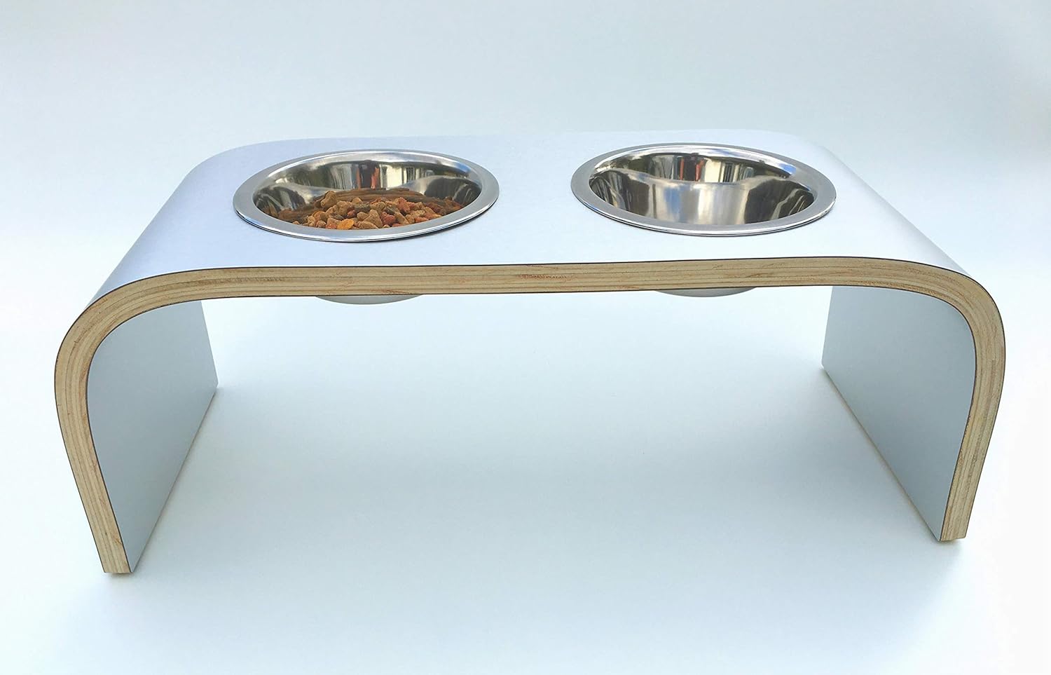 Elevated Dog Bowls Raised Dog Feeder In Aluminium Wood Cat