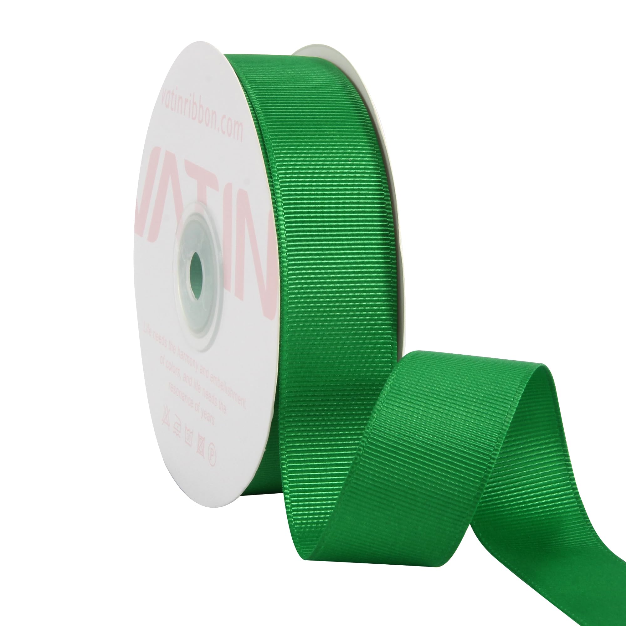 VATIN 25 mm Emerald Green Grosgrain Ribbon 23 Metres Perfect for Wedding Decor, Wreath, Baby Shower,Gift Package Wrapping and Other Projects