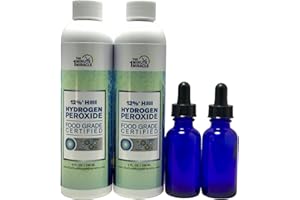 THE ONE MINUTE MIRACLE 12% Hydrogen Peroxide Food Grade - 2 Bottles - Recommended by: The One Minute Cure Book