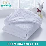 Clair de Lune Luxury Hooded Towel Marshmallow White 75 x 75 cm UK Made view 5