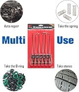 ROTATION 6-Piece Extra Long Hook Pick Set Chrome Vanadium Auto Gasket Tool view 6