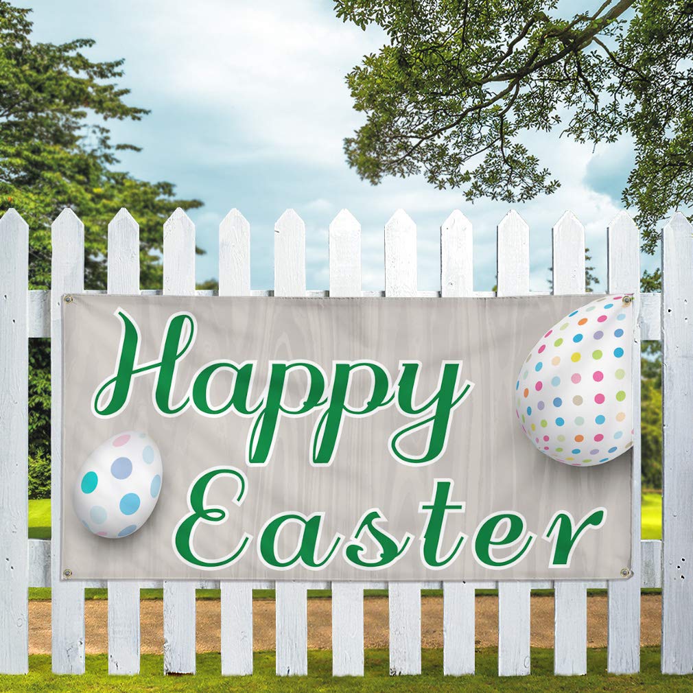 44inx110in One Banner Vinyl Banner Sign Happy Easter 4 Lifestyle