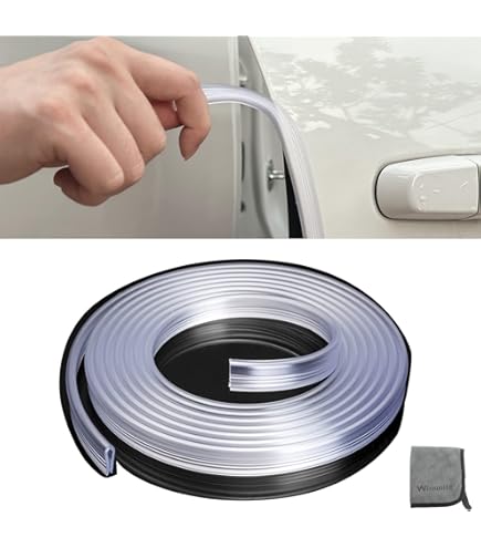 thumbnail image 2 of Dawn Enterprises 1/2" Matte Black U-Shape Door Edge Guard | 20 Ft Roll EG2002-S | Self-Adhesive Trim 2 of 3
