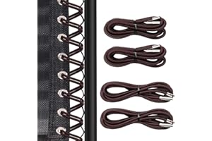 COITEK 4PCS Replacement Cord for Zero Gravity Chair, Universal Elastic Repair Cord for Recliners Replacement Laces Rope for Lounge, Bungee Beach Chair (Brown)