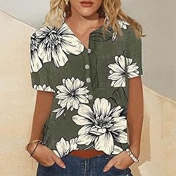 Dark Green Summer Tops for Women Trendy Spring