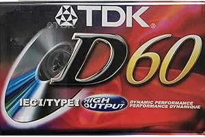 TDK IEC I/Type 1 D60 Dynamic Performance 60-Minute Cassette (2 Pack)