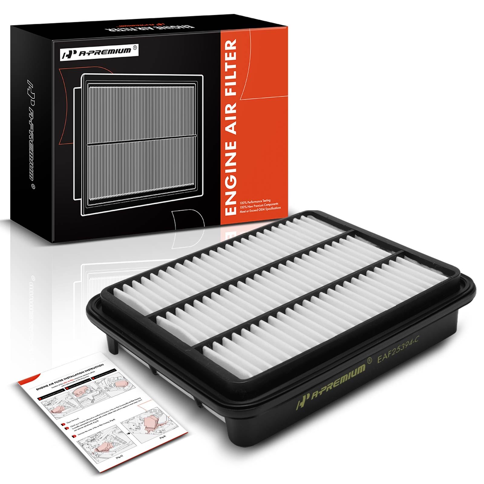 Photo 1 of A-Premium Engine Air Filter Compatible with Kia Amanti 2004-2006 & Hyundai XG300 2001-2001, XG350 2002-2005, 3.0L 3.5L, Replace# 2811339000