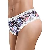 Littleforbig Unisex Hipster Briefs Cottagecore Pattern Mesh Shaping Tucking Gaff Briefs