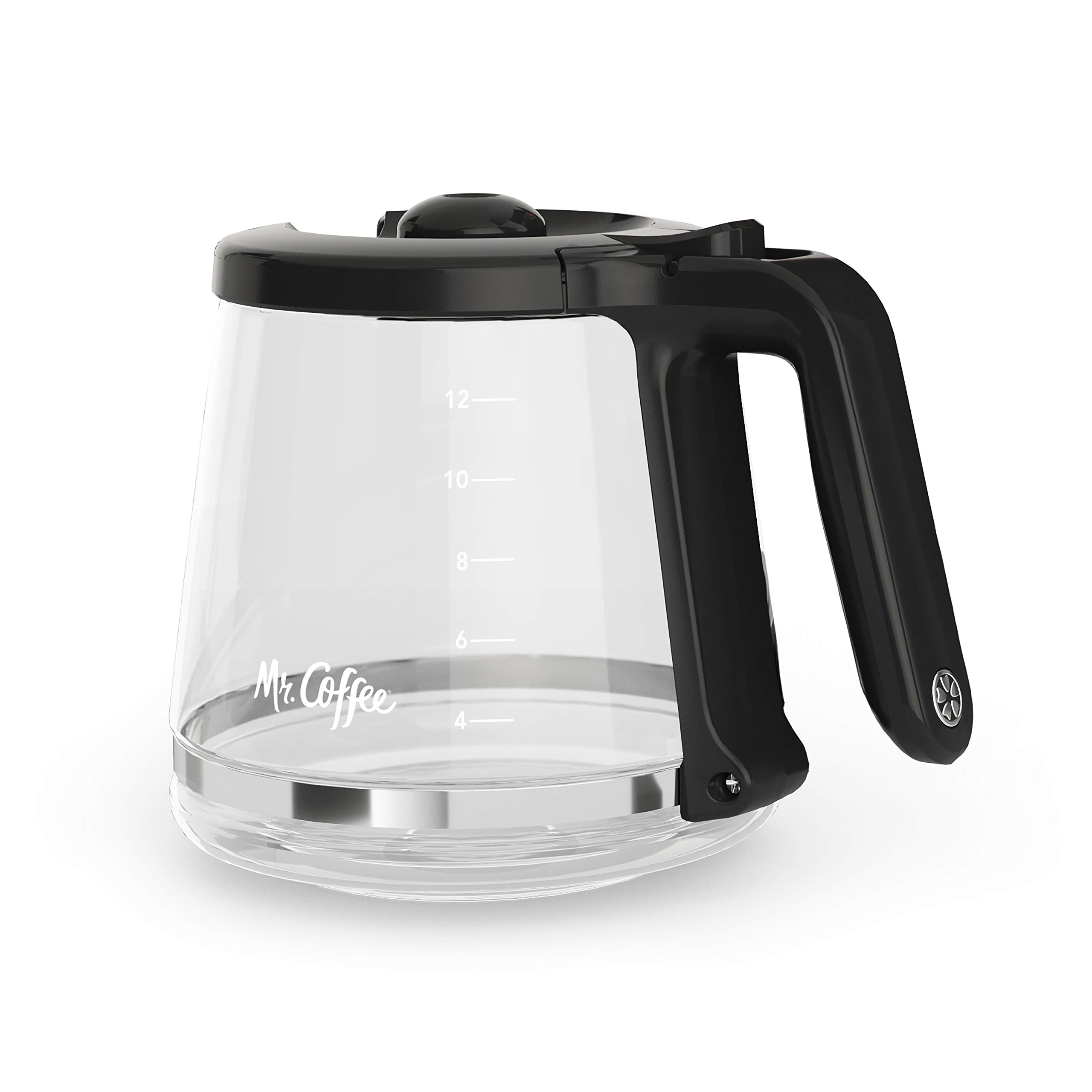 Mr. Coffee 12-Cup Replacement Carafe – Compatible with Mr. Coffee 12 Cup Machines, Glass Pot with Black Handle