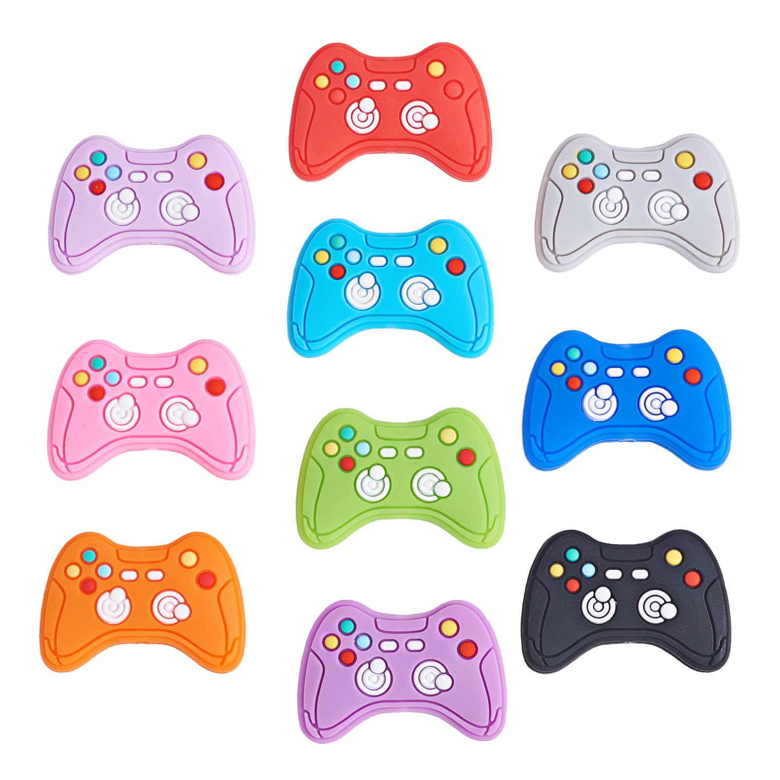 WEWAYSMILE 10pcs Multicolor Silicone Round Beads Making Kit, Round Silicone Beads for Jewelry Crafts Necklace Garland Bracelet