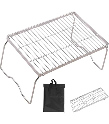 Coghlans 8770 Pack Grill | Zusammenklappbarer Camping Grill Für Kohle & Holz | Leicht & Robust