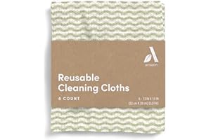 Amazon Aware All Purpose Cleaning Cloth, 8 Count, Pack of 1 Green, 13 x 15 Inch