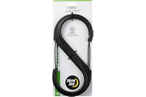 NITE IZE Carabiner Clip, 10-3/8 in., Plastic, Black