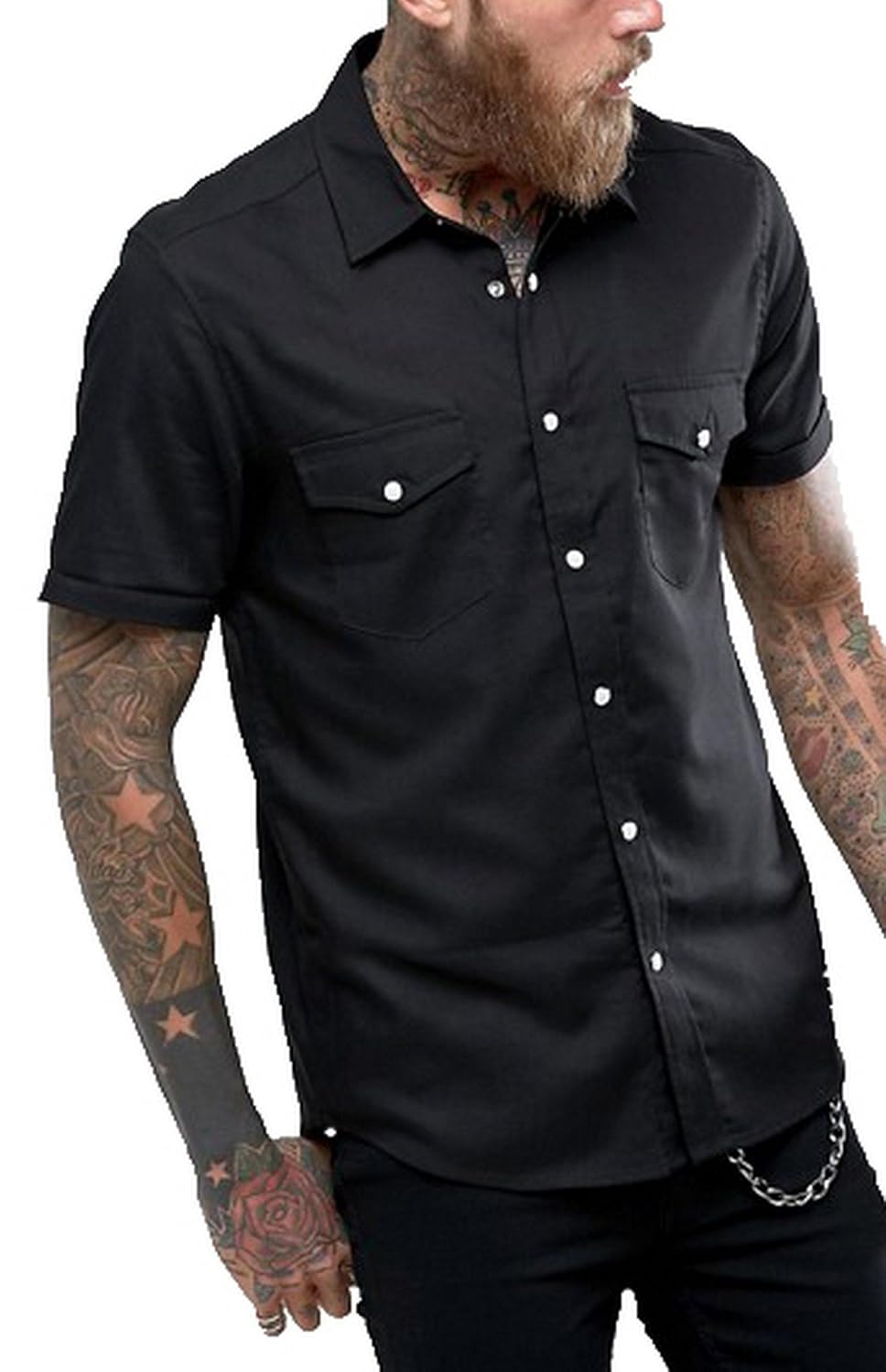 nxtskin men's cotton half sleeve shirt