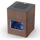 FUKANG Aluminum Smokeless Ashtray Indoor with Lighter Wood Grain | HEPA Filter Cigar Ash Tray for Car, Home and Outdoor Use, Odor Absorber for Smokers, 2 Fan Speeds, Cigarette Smoke Catcher