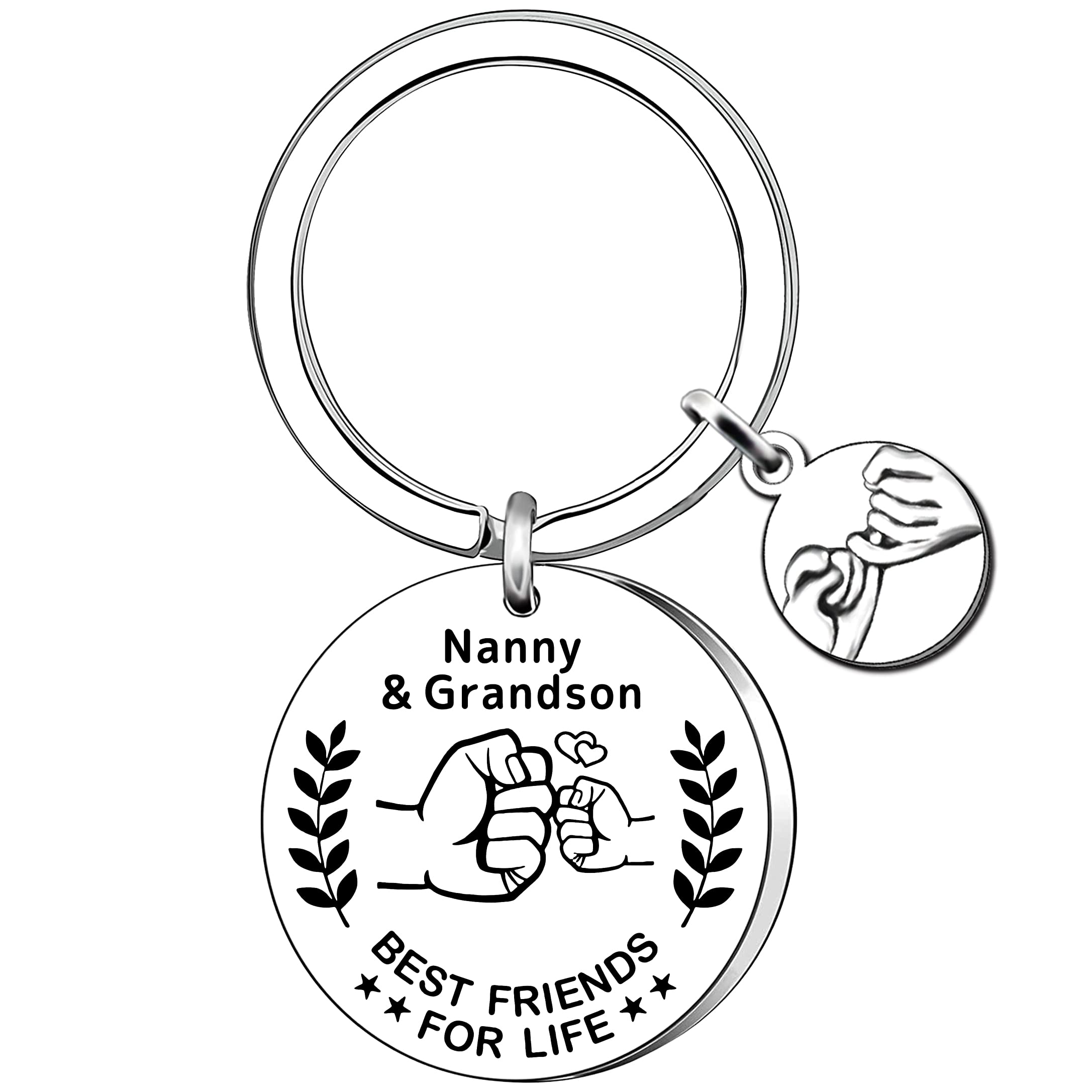 AMZQ Nanny Gifts from Grandson Nanny Birthday Gifts Christmas Mother's Day Keyring Gifts