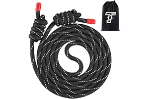 TIOPSUUO Flow Rope Exercise Jump Rope For Fitness, Working Out, Flow with 9 Ft Adjustable Double Woven Workout Rope For Men, Women, Beginners' Training – Indoor & Outdoor Cardio