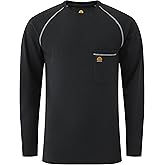 WORKWEYA FR Shirts Flame Resistant Shirt 6.5oz Men's NFPA 2112/CAT2 Long Sleeve Shirt
