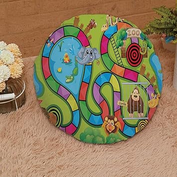 Amazon Com Angelsept Board Game Modern Round Pillow 17 7 Inch