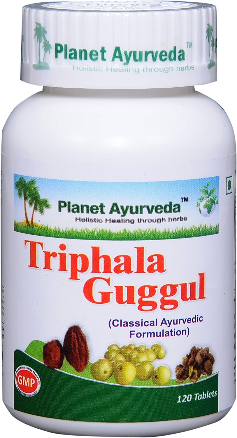 Planet Ayurveda Triphala Guggul - 2 Bottles (Each 120 Tablets, 500mg)