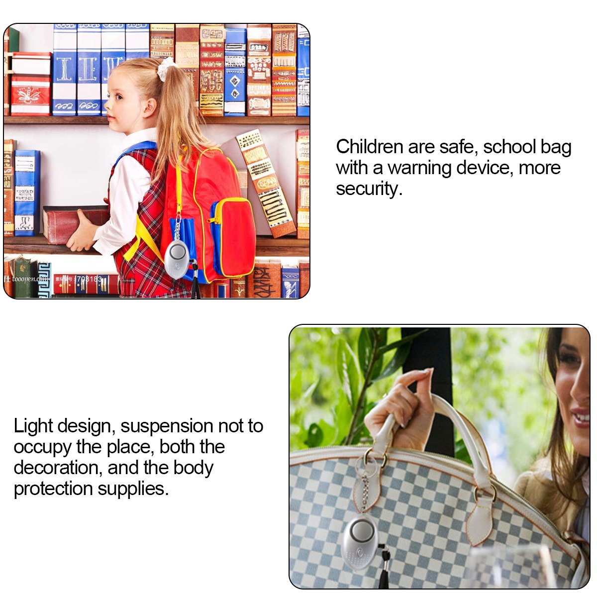 Emergency Mini Personal Alarm - Safe 120dB Self Personal Sound alarm kits & Emergency LED Flashlight,Emergency Personal Alarm Keychain Self Defense for Women Girls Kids,Alarm Noise to Scare Attackers