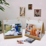 ZEEYUAN 6x4 Slip In Photo Album Frame 60 Pockets MDF Desk Calendar Style view 2