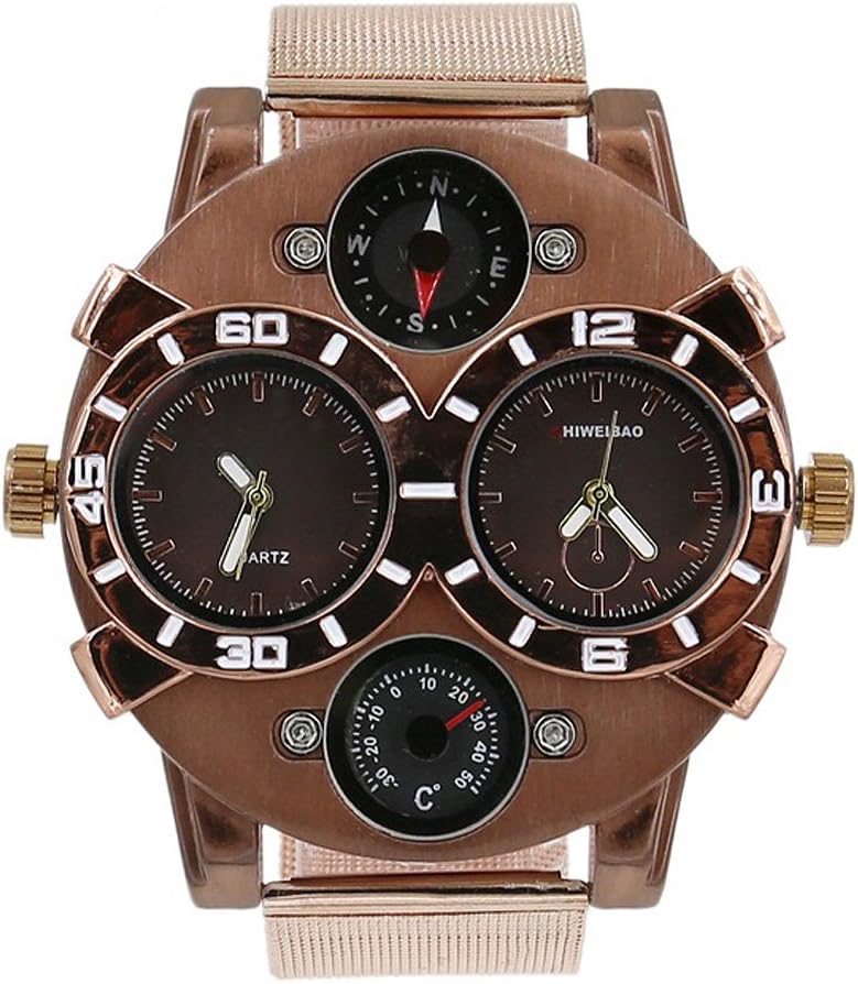 SHIWEIBAO J1109 Brand Watch, Suitable For Men's Fashion Cool Stainless Steel Quartz Watch