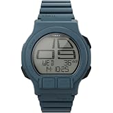Timex Men's Retroware Digital 46mm Watch - Blue Strap Digital Dial Blue Case