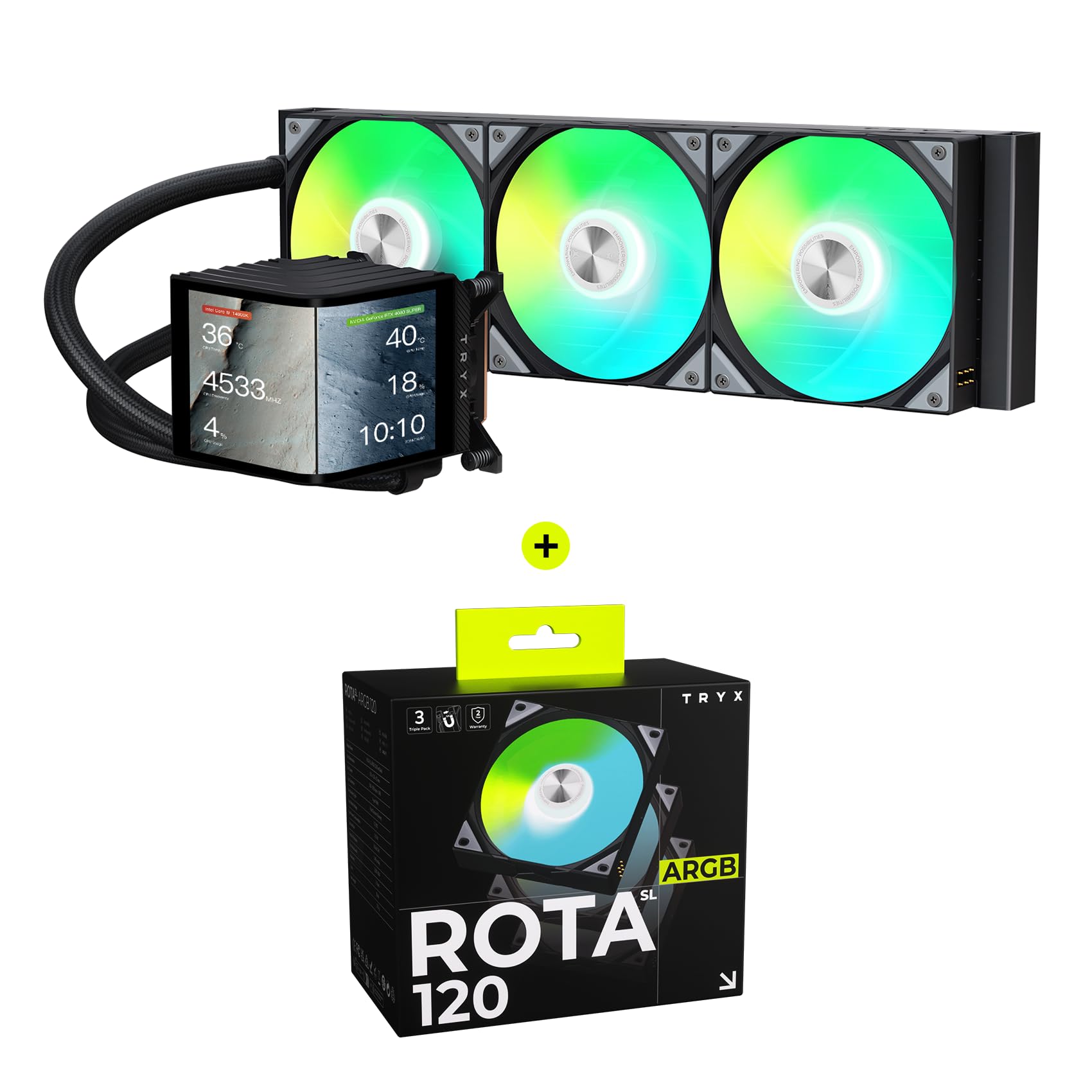 TRYX Panorama 360 ARGB Curved Screen 360mm AIO and