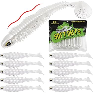 Leurre Pêche Crevette – Lot De 50 – Plastique Souple – 3,15 Pouces – Eau Douce/salée